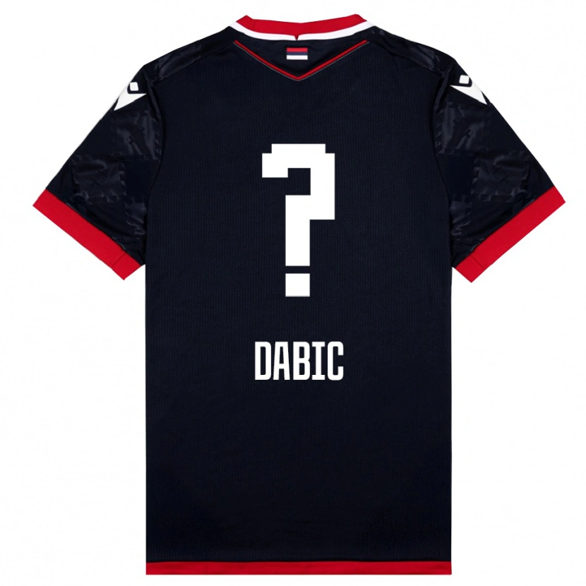 Danxen Hombre Camiseta Stefan Dabic #0 Negro Rojo 2ª Equipación 2025/26 La Camisa México