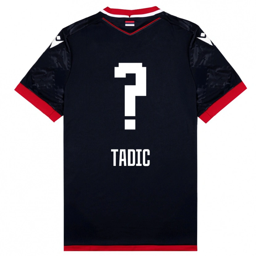 Danxen Hombre Camiseta Luka Tadic #0 Negro Rojo 2ª Equipación 2025/26 La Camisa México