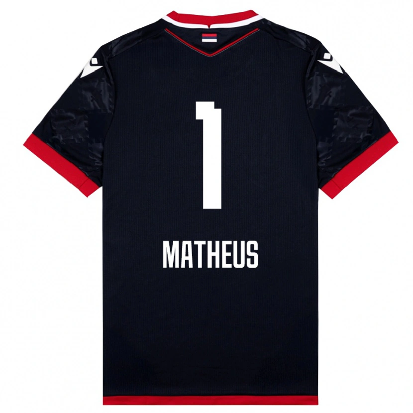 Danxen Hombre Camiseta Matheus #1 Negro Rojo 2ª Equipación 2025/26 La Camisa México