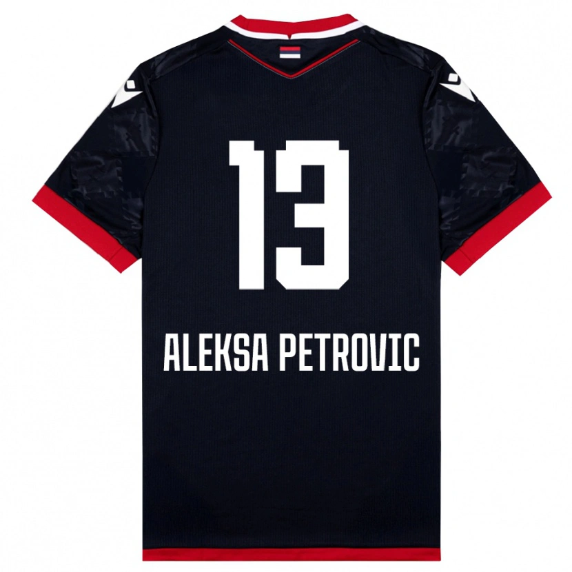 Danxen Hombre Camiseta Aleksa Petrovic #13 Negro Rojo 2ª Equipación 2025/26 La Camisa México