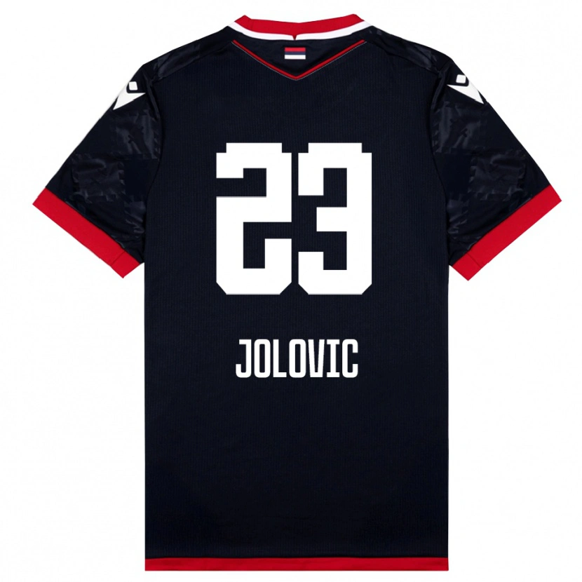 Danxen Hombre Camiseta Bogdan Jolovic #23 Negro Rojo 2ª Equipación 2025/26 La Camisa México