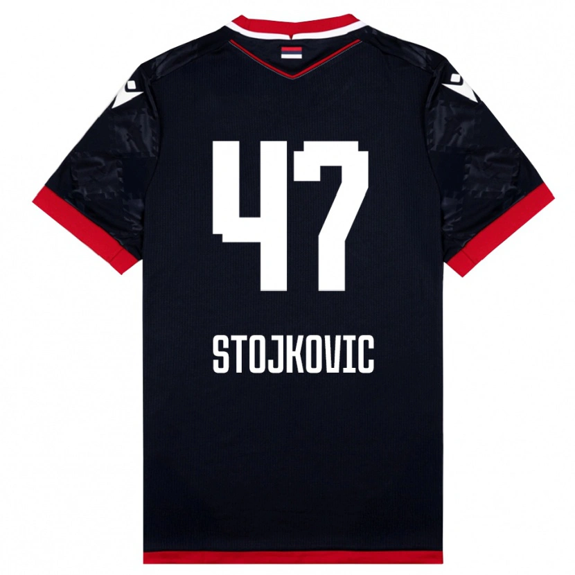 Danxen Hombre Camiseta Strahinja Stojkovic #47 Negro Rojo 2ª Equipación 2025/26 La Camisa México