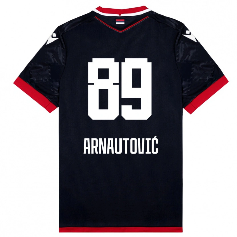Danxen Hombre Camiseta Marko Arnautovic #89 Negro Rojo 2ª Equipación 2025/26 La Camisa México