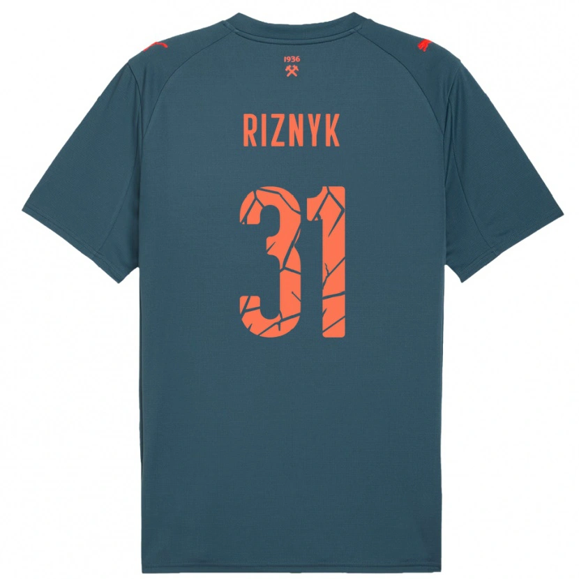 Danxen Hombre Camiseta Dmytro Riznyk #31 Marino Rojo 2ª Equipación 2025/26 La Camisa México