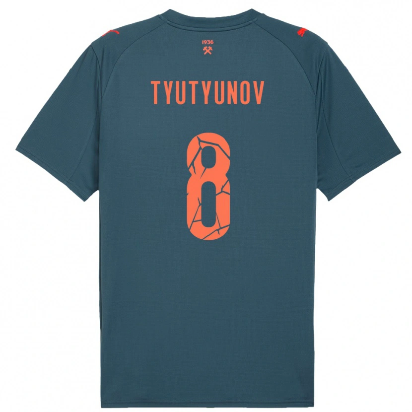 Danxen Hombre Camiseta Vladyslav Tyutyunov #8 Marino Rojo 2ª Equipación 2025/26 La Camisa México