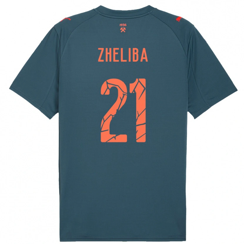 Danxen Hombre Camiseta Yan Zheliba #21 Marino Rojo 2ª Equipación 2025/26 La Camisa México
