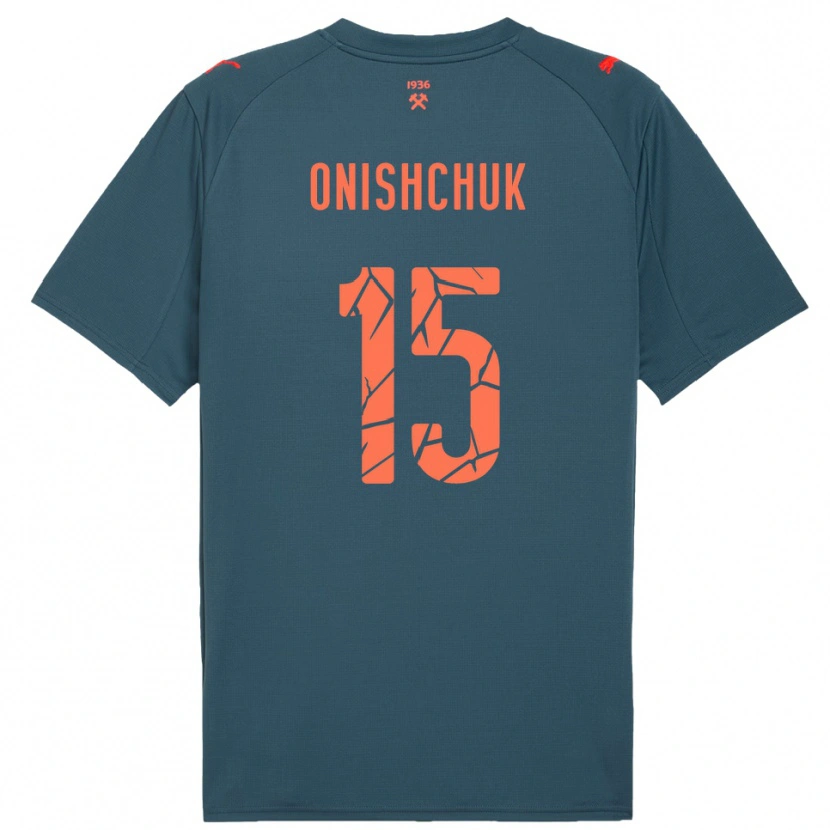 Danxen Hombre Camiseta Yegor Onishchuk #15 Marino Rojo 2ª Equipación 2025/26 La Camisa México