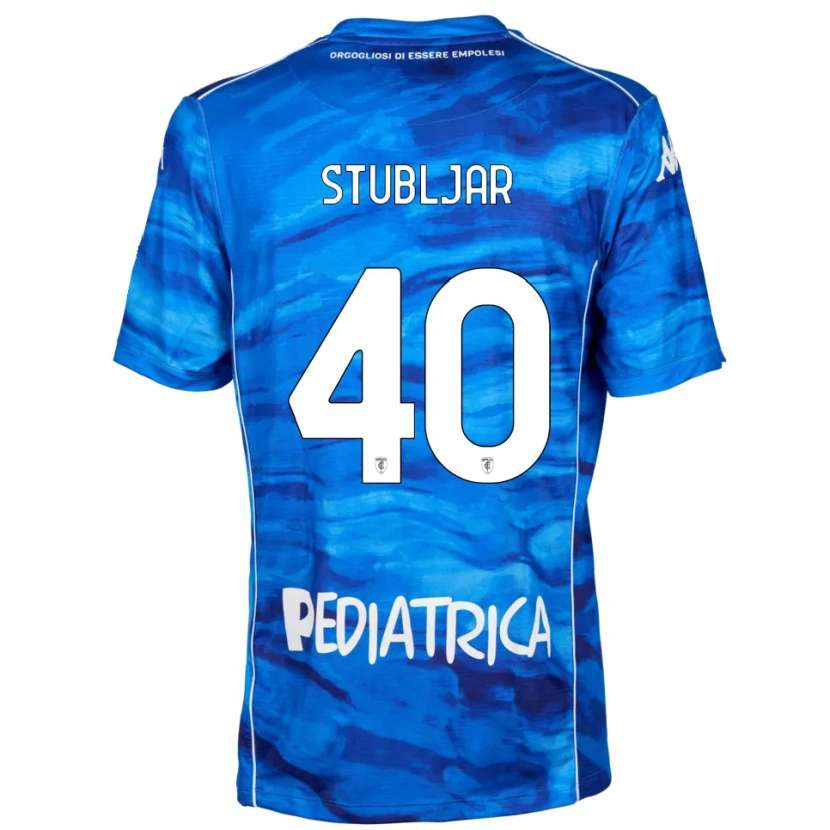 Danxen Mujer Camiseta Lovro Stubljar #40 Azul Blanco 1ª Equipación 2025/26 La Camisa México