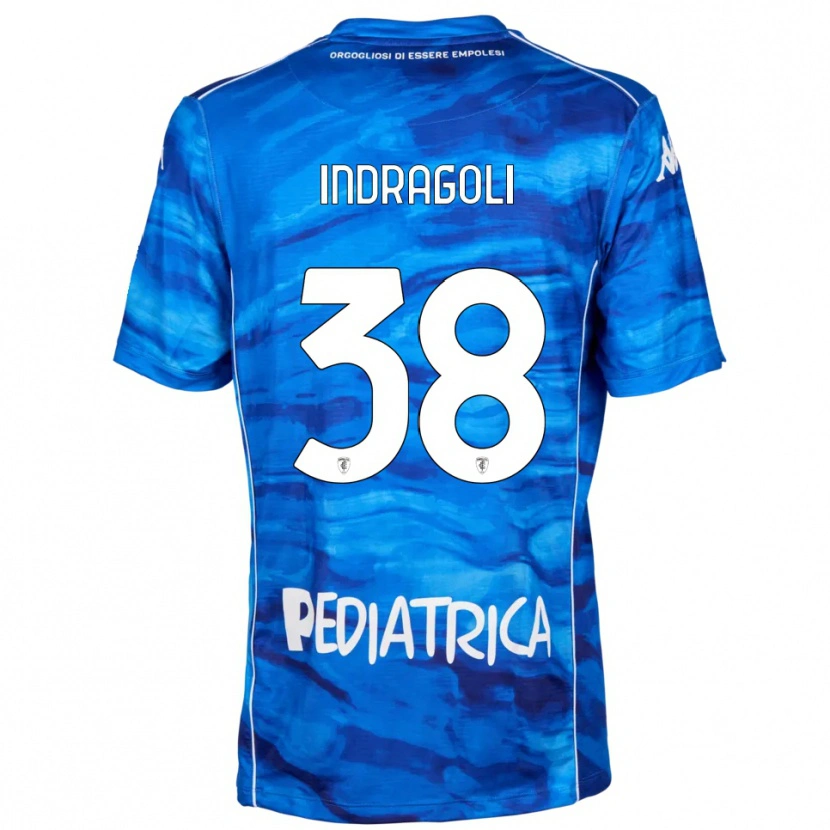 Danxen Mujer Camiseta Gabriele Indragoli #38 Azul Blanco 1ª Equipación 2025/26 La Camisa México