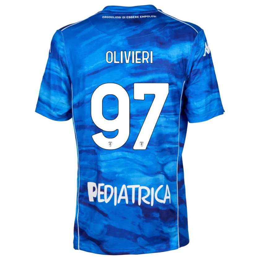 Danxen Mujer Camiseta Alessandro Olivieri #97 Azul Blanco 1ª Equipación 2025/26 La Camisa México