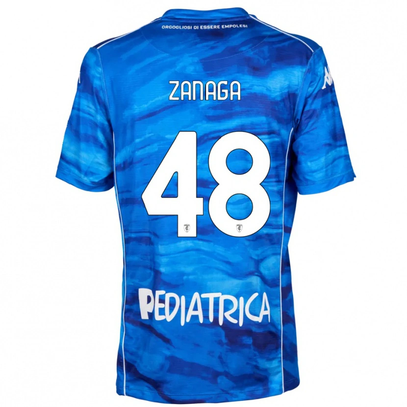 Danxen Mujer Camiseta Edoardo Zanaga #48 Azul Blanco 1ª Equipación 2025/26 La Camisa México