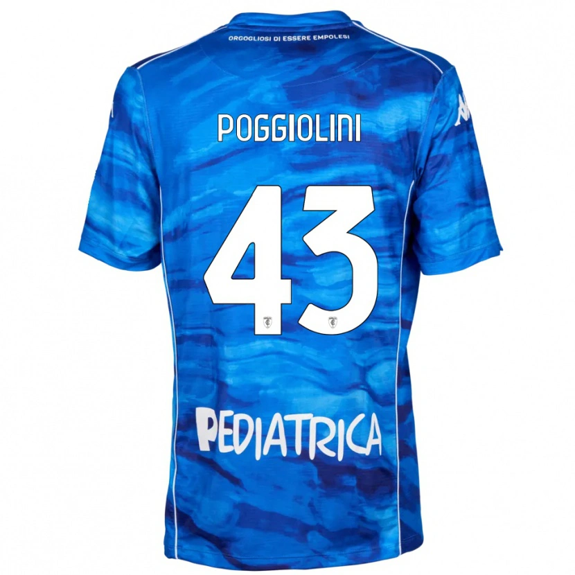 Danxen Mujer Camiseta Duccio Poggiolini #43 Azul Blanco 1ª Equipación 2025/26 La Camisa México