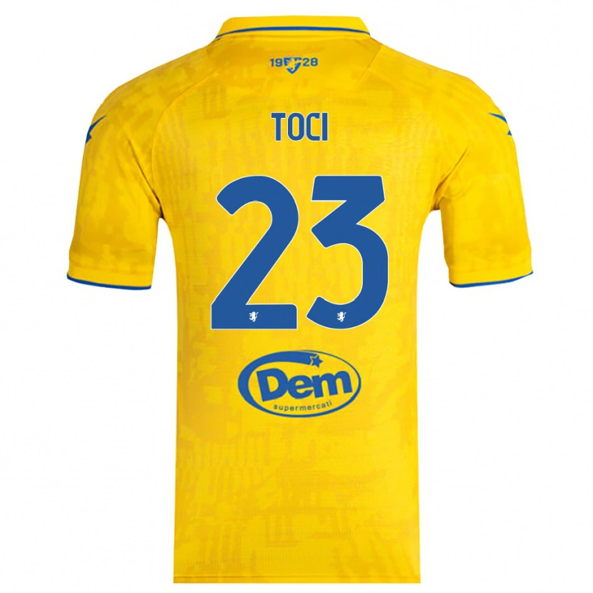 Danxen Mujer Camiseta Matteo Toci #23 Amarillo Azul 1ª Equipación 2025/26 La Camisa México