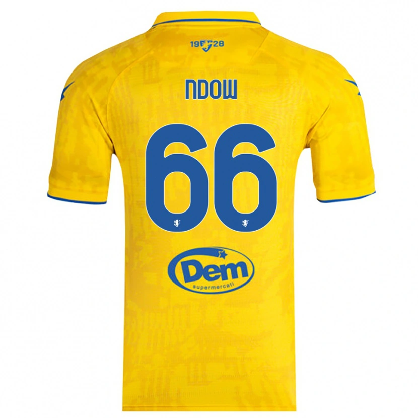 Danxen Mujer Camiseta Abdoulie Ndow #66 Amarillo Azul 1ª Equipación 2025/26 La Camisa México
