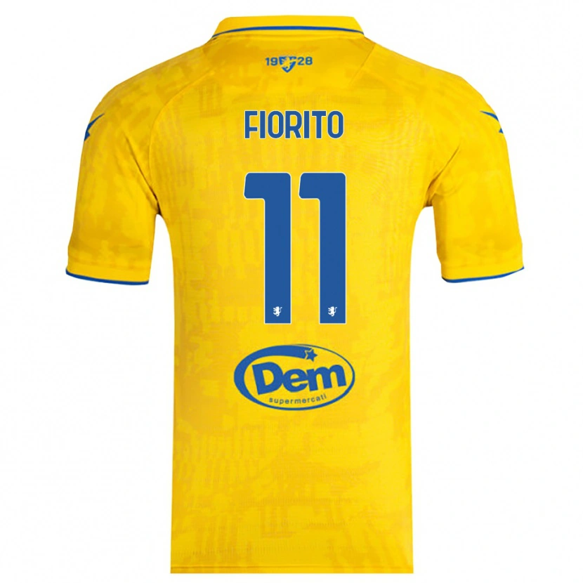 Danxen Mujer Camiseta Loris Fiorito #11 Amarillo Azul 1ª Equipación 2025/26 La Camisa México