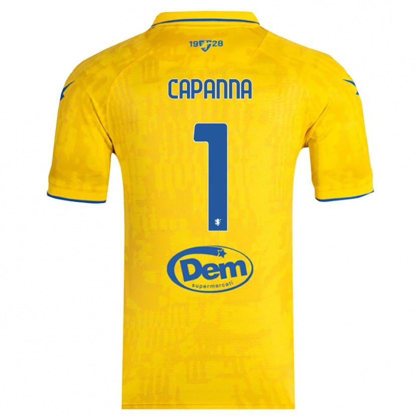 Danxen Mujer Camiseta Tommaso Capanna #1 Amarillo Azul 1ª Equipación 2025/26 La Camisa México
