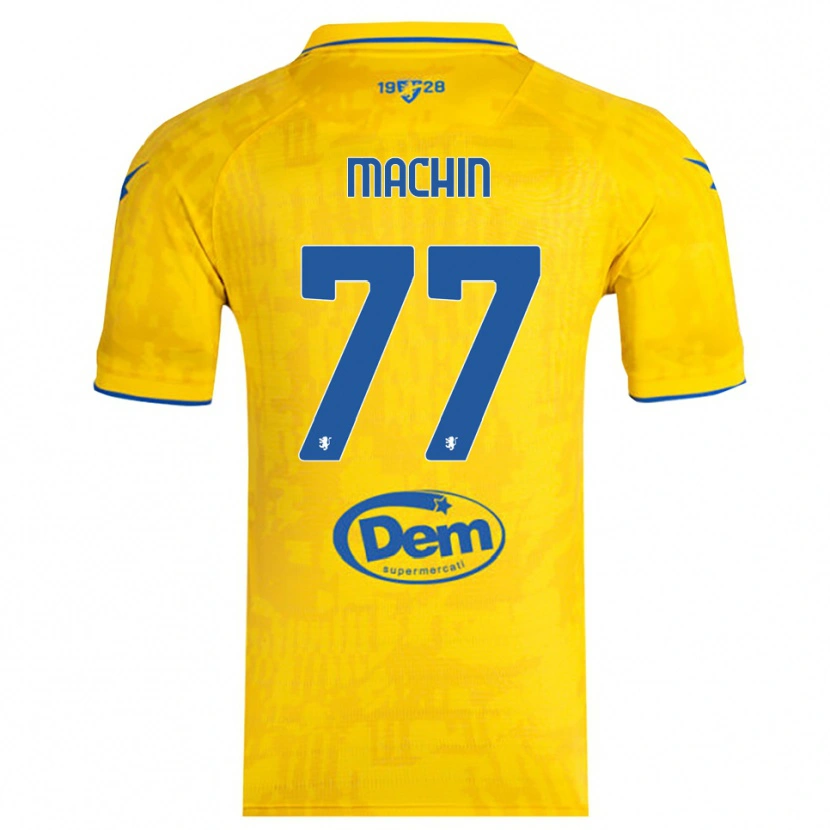 Danxen Mujer Camiseta José Machín #77 Amarillo Azul 1ª Equipación 2025/26 La Camisa México