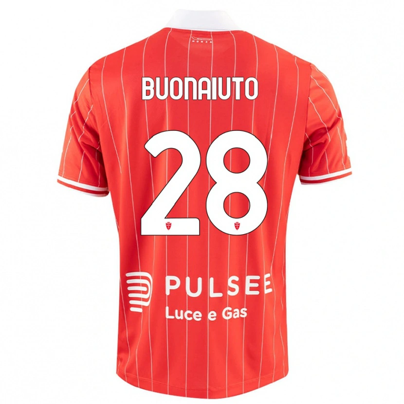 Danxen Mujer Camiseta Marco Buonaiuto #28 Rojo Blanco 1ª Equipación 2025/26 La Camisa México