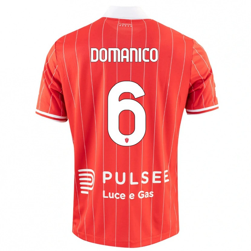 Danxen Mujer Camiseta Saverio Domanico #6 Rojo Blanco 1ª Equipación 2025/26 La Camisa México