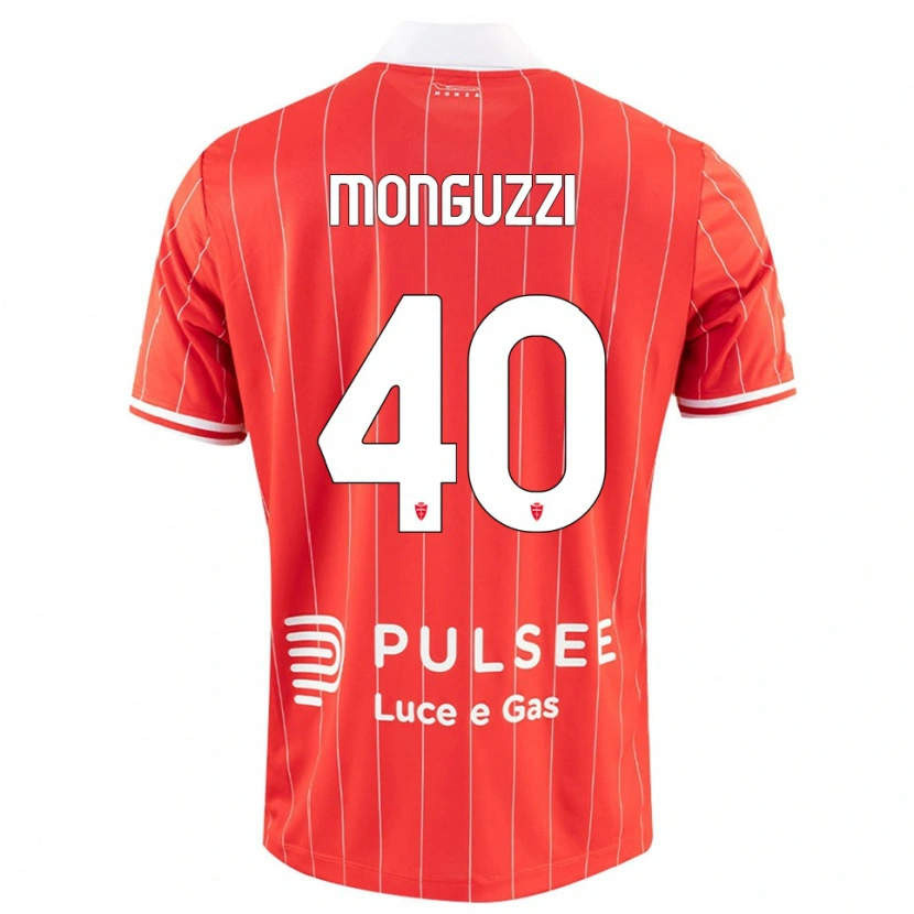 Danxen Mujer Camiseta Filippo Monguzzi #40 Rojo Blanco 1ª Equipación 2025/26 La Camisa México
