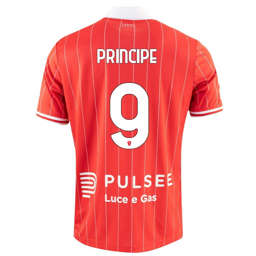 Danxen Mujer Camiseta Tommaso Principe #9 Rojo Blanco 1ª Equipación 2025/26 La Camisa México