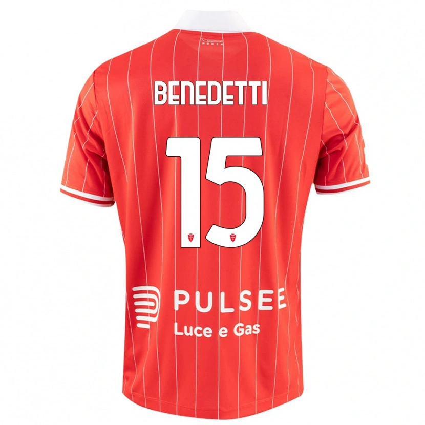 Danxen Mujer Camiseta Elia Benedetti #15 Rojo Blanco 1ª Equipación 2025/26 La Camisa México