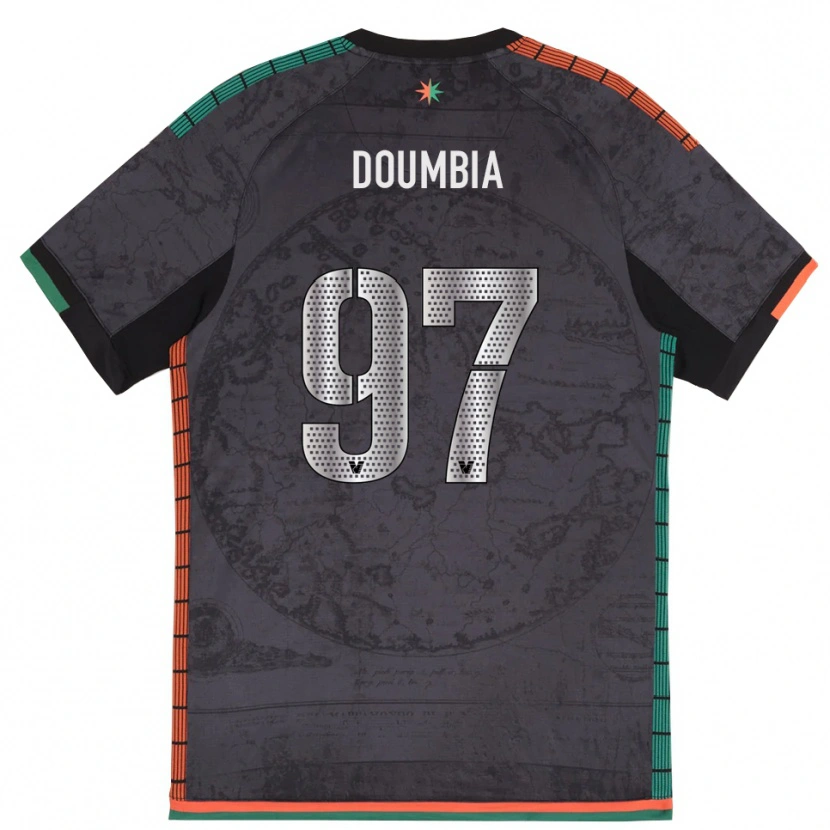 Danxen Mujer Camiseta Issa Doumbia #97 Gris Oscuro 1ª Equipación 2025/26 La Camisa México