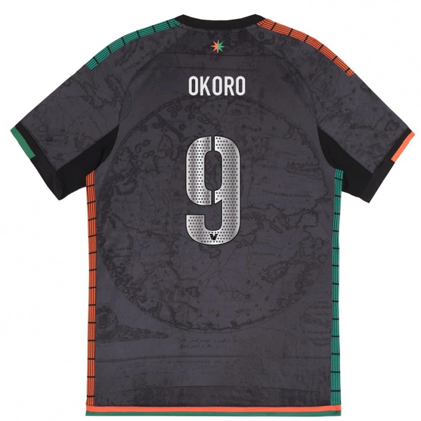 Danxen Mujer Camiseta Alvin Okoro #9 Gris Oscuro 1ª Equipación 2025/26 La Camisa México