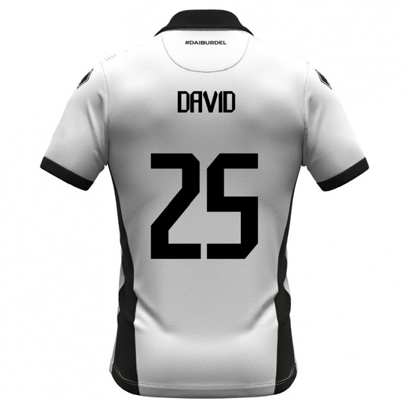 Danxen Mujer Camiseta Antonio David #25 Blanco Negro Naranja 1ª Equipación 2025/26 La Camisa México
