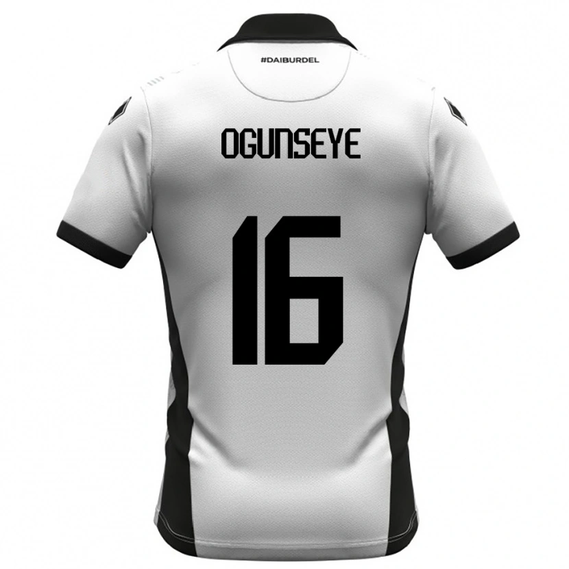 Danxen Mujer Camiseta Roberto Ogunseye #16 Blanco Negro Naranja 1ª Equipación 2025/26 La Camisa México