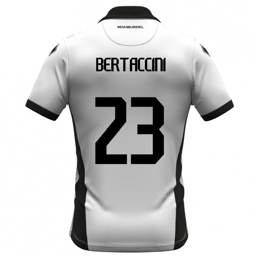 Danxen Mujer Camiseta Filippo Bertaccini #23 Blanco Negro Naranja 1ª Equipación 2025/26 La Camisa México