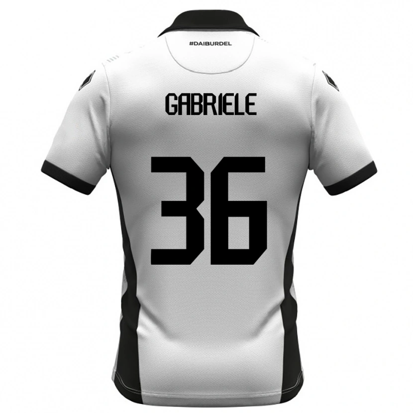 Danxen Mujer Camiseta Tommaso Gabriele #36 Blanco Negro Naranja 1ª Equipación 2025/26 La Camisa México