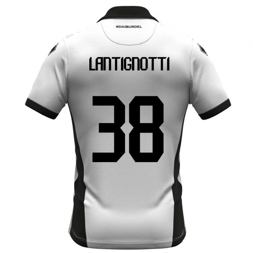 Danxen Mujer Camiseta Andrea Lantignotti #38 Blanco Negro Naranja 1ª Equipación 2025/26 La Camisa México