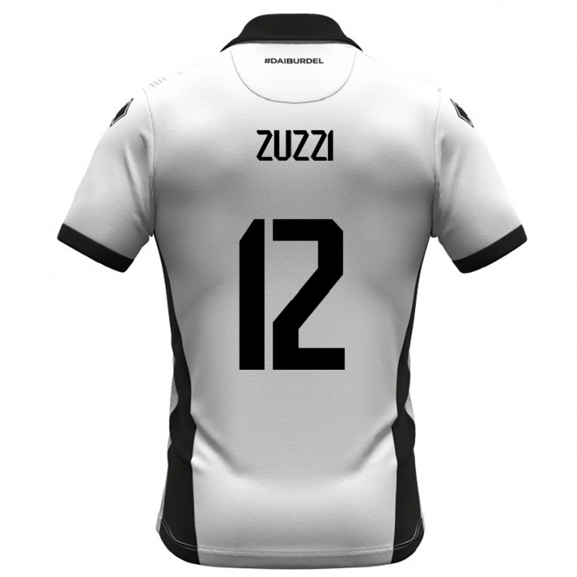 Danxen Mujer Camiseta Riccardo Zuzzi #12 Blanco Negro Naranja 1ª Equipación 2025/26 La Camisa México