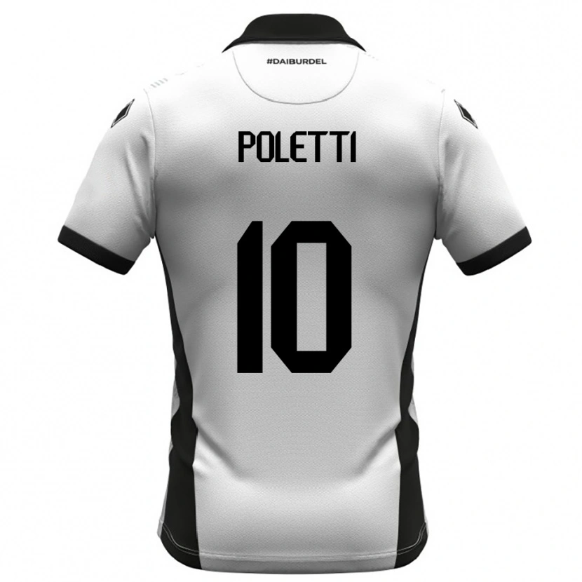 Danxen Mujer Camiseta Thomas Poletti #10 Blanco Negro Naranja 1ª Equipación 2025/26 La Camisa México