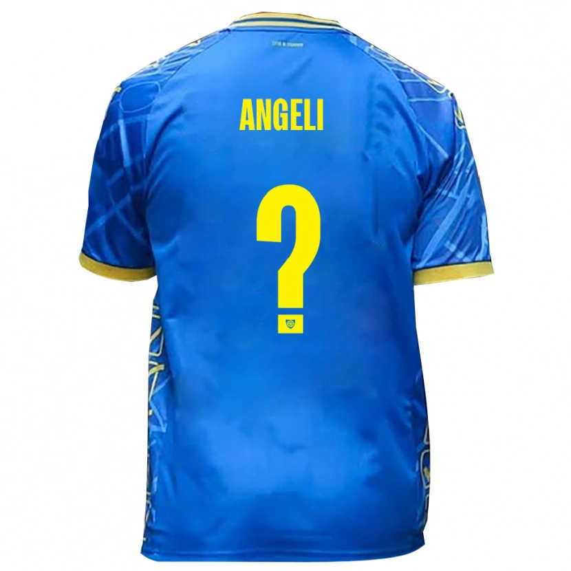 Danxen Mujer Camiseta Mattia Angeli #0 Azul Cielo Amarillo 1ª Equipación 2025/26 La Camisa México