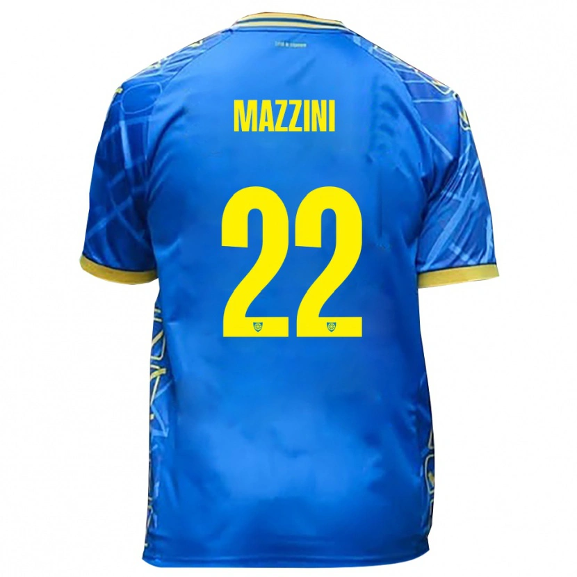 Danxen Mujer Camiseta Stefano Mazzini #22 Azul Cielo Amarillo 1ª Equipación 2025/26 La Camisa México