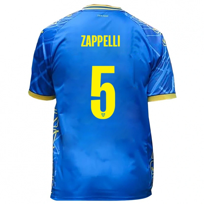 Danxen Mujer Camiseta Bernardo Zappelli #5 Azul Cielo Amarillo 1ª Equipación 2025/26 La Camisa México