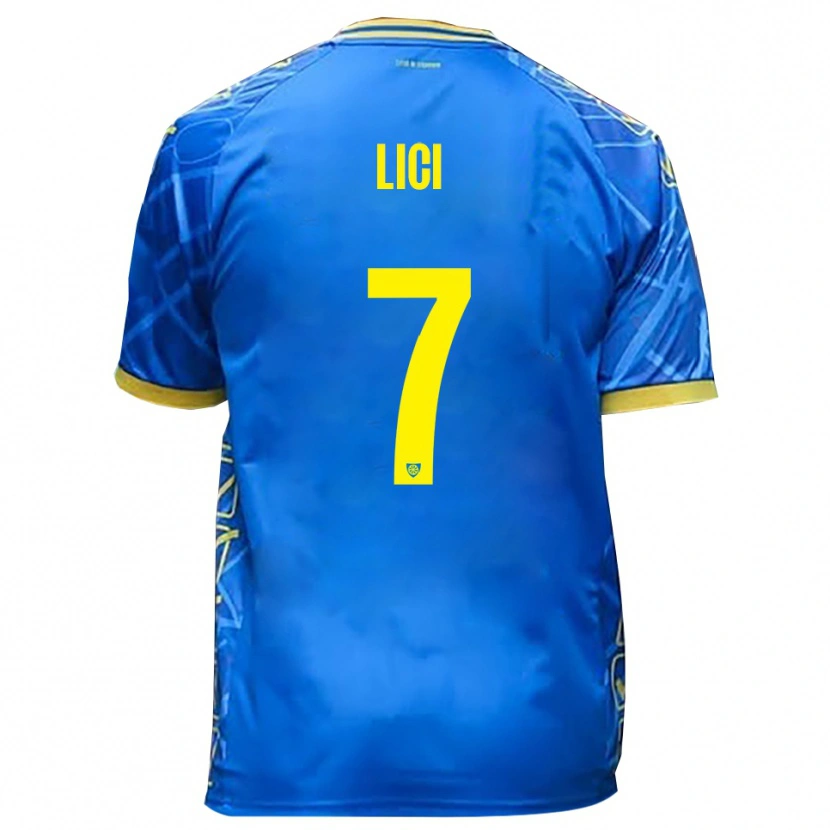 Danxen Mujer Camiseta Alessio Lici #7 Azul Cielo Amarillo 1ª Equipación 2025/26 La Camisa México