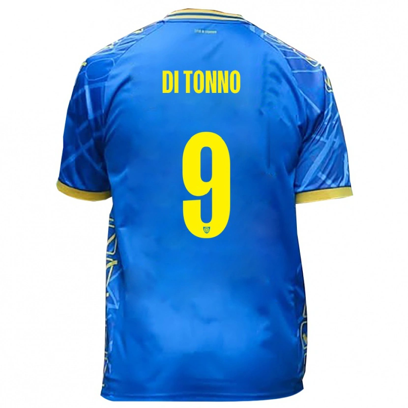 Danxen Mujer Camiseta Edoardo Di Tonno #9 Azul Cielo Amarillo 1ª Equipación 2025/26 La Camisa México