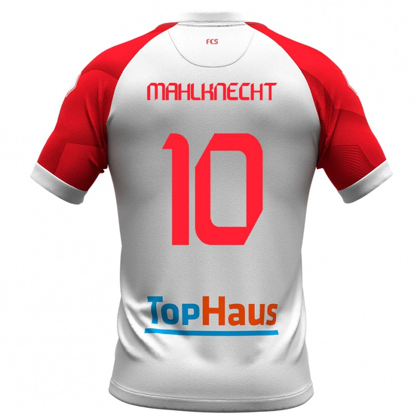 Danxen Mujer Camiseta Felix Mahlknecht #10 Blanco Rojo 1ª Equipación 2025/26 La Camisa México