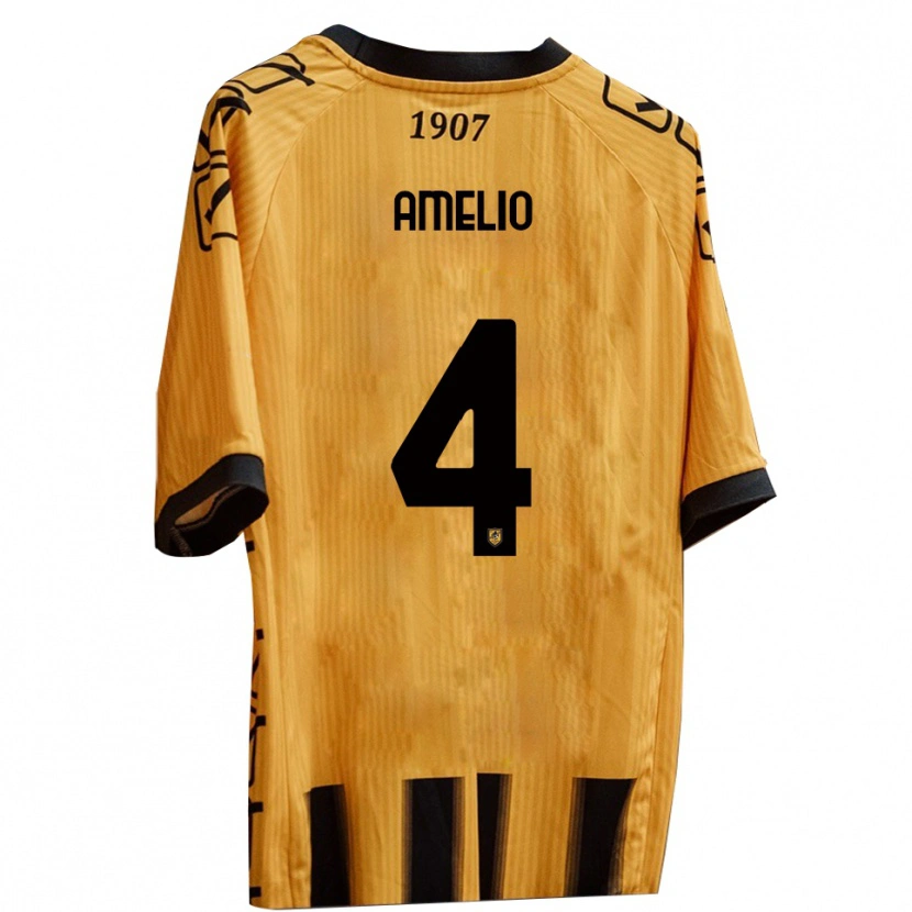 Danxen Mujer Camiseta Ciro Amelio #4 Amarillo Negro 1ª Equipación 2025/26 La Camisa México