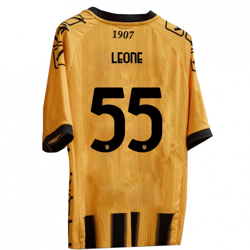 Danxen Mujer Camiseta Giuseppe Leone #55 Amarillo Negro 1ª Equipación 2025/26 La Camisa México