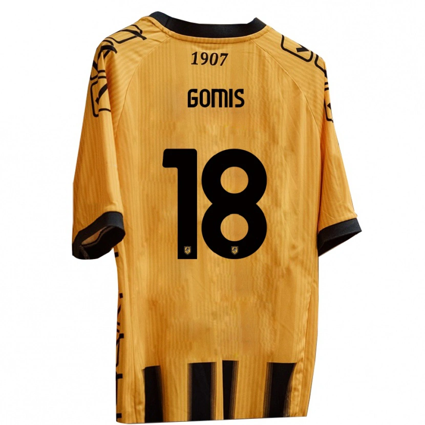 Danxen Mujer Camiseta Francis Gomis #18 Amarillo Negro 1ª Equipación 2025/26 La Camisa México