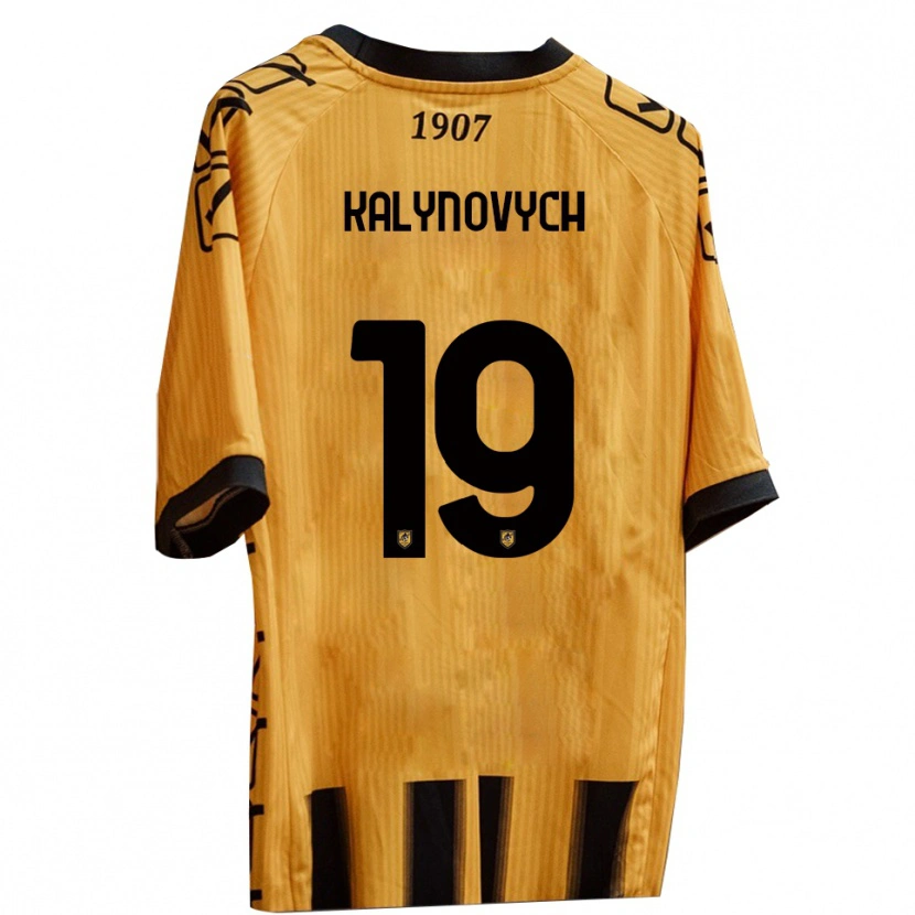 Danxen Mujer Camiseta Igor Kalynovych #19 Amarillo Negro 1ª Equipación 2025/26 La Camisa México