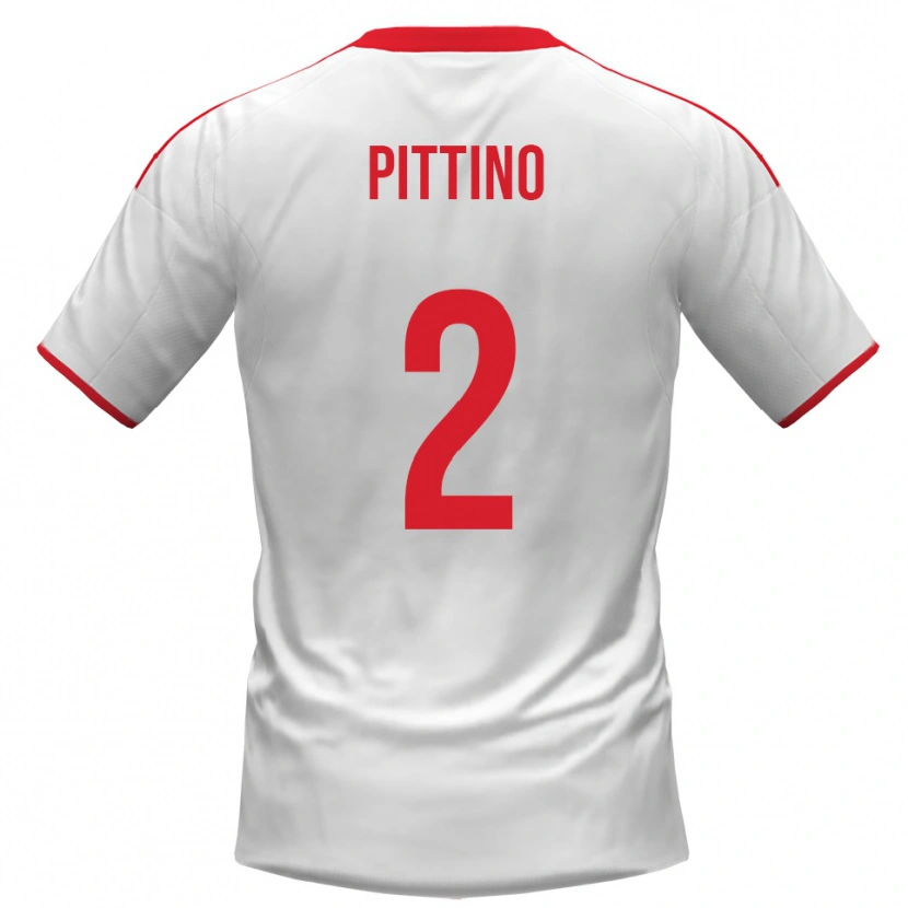 Danxen Mujer Camiseta Tommaso Pittino #2 Blanco Rojo 1ª Equipación 2025/26 La Camisa México