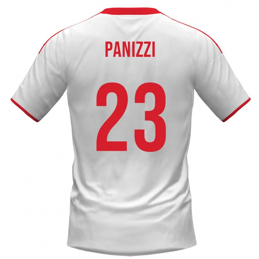 Danxen Mujer Camiseta Erik Panizzi #23 Blanco Rojo 1ª Equipación 2025/26 La Camisa México