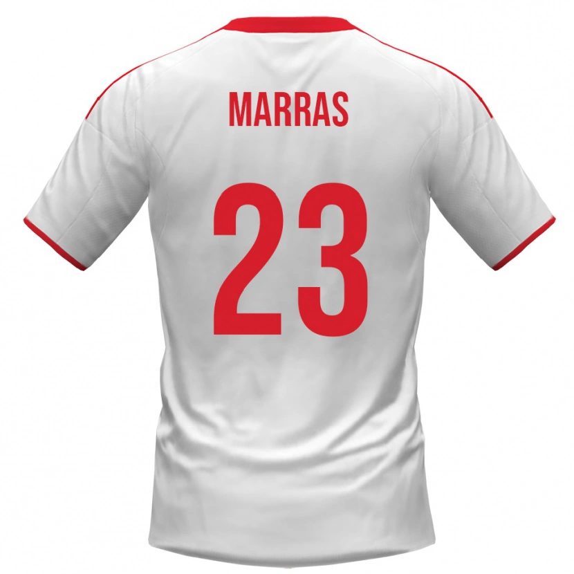 Danxen Mujer Camiseta Tommaso Marras #23 Blanco Rojo 1ª Equipación 2025/26 La Camisa México