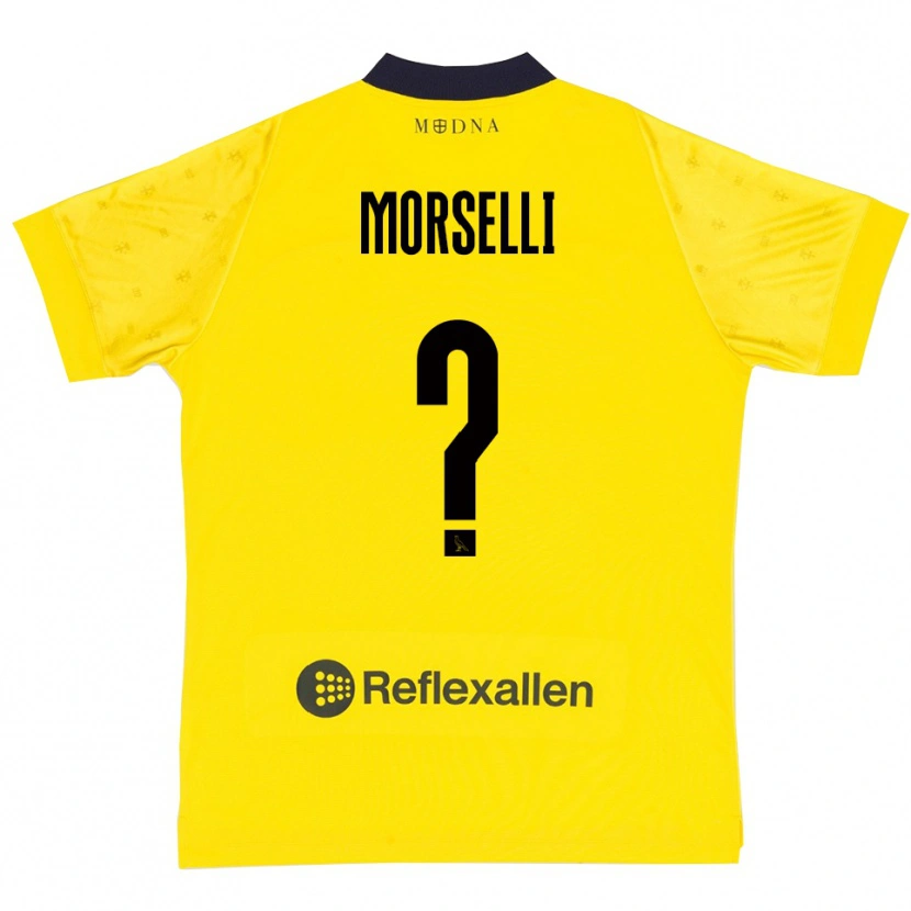 Danxen Mujer Camiseta Gabriele Morselli #0 Amarillo Marino 1ª Equipación 2025/26 La Camisa México