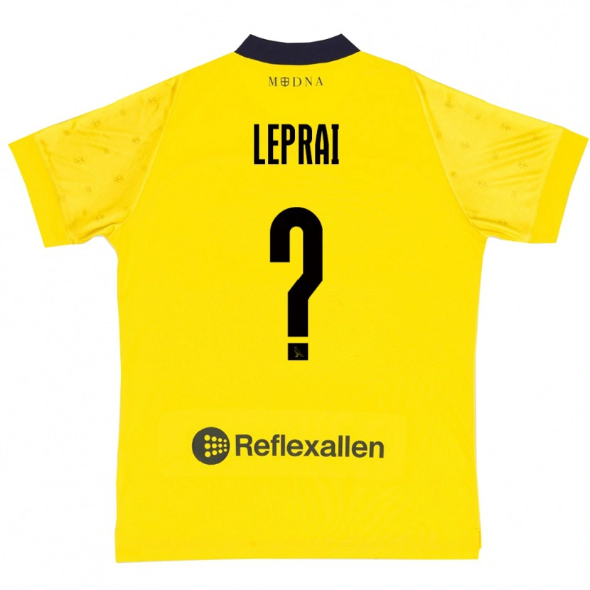Danxen Mujer Camiseta Matteo Leprai #0 Amarillo Marino 1ª Equipación 2025/26 La Camisa México